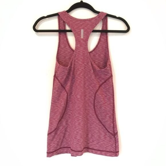 Zella XS Red White Striped Racerback Tank Top Activewear Stretch - Picture 2 of 7